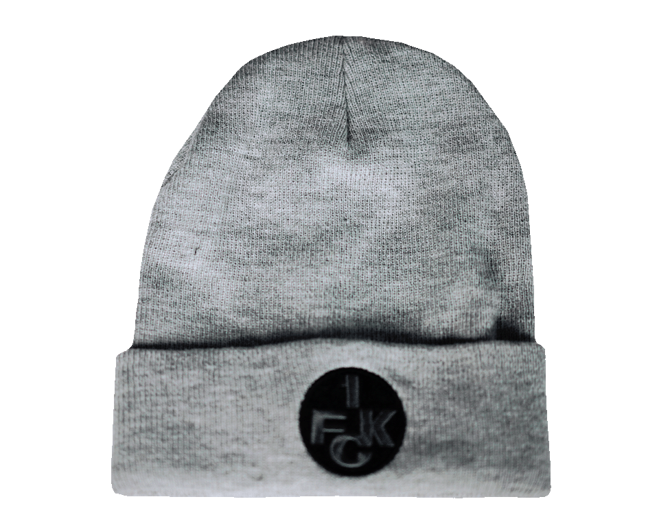 Beanie Badge hellgrau