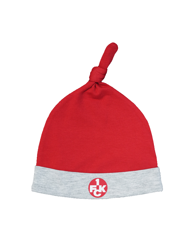 Baby Mützchen rot/grau