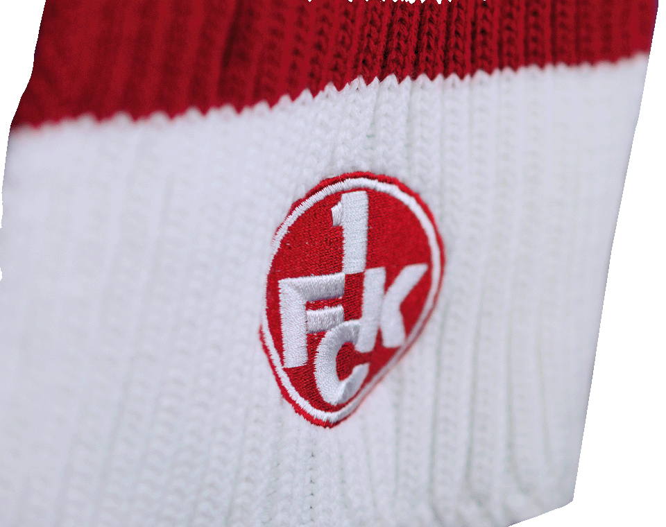 Strickschal rot/weiß