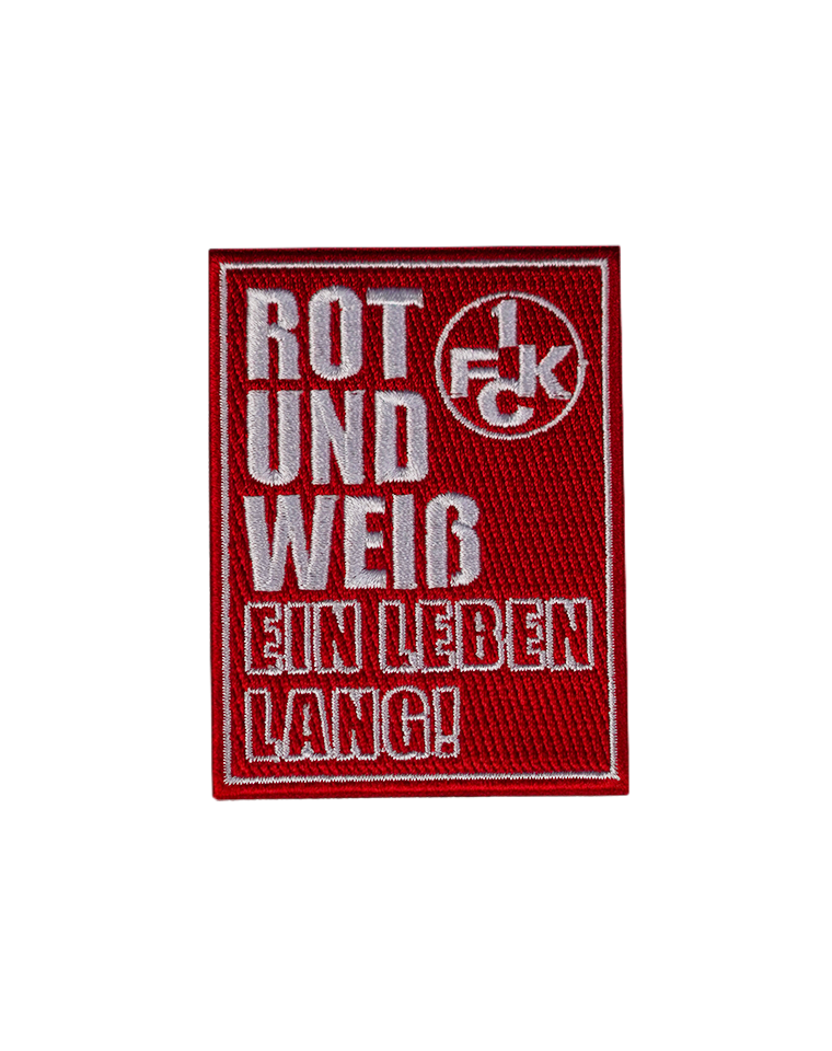 Aufnäher "Rot und Weiß ein Leben lang"