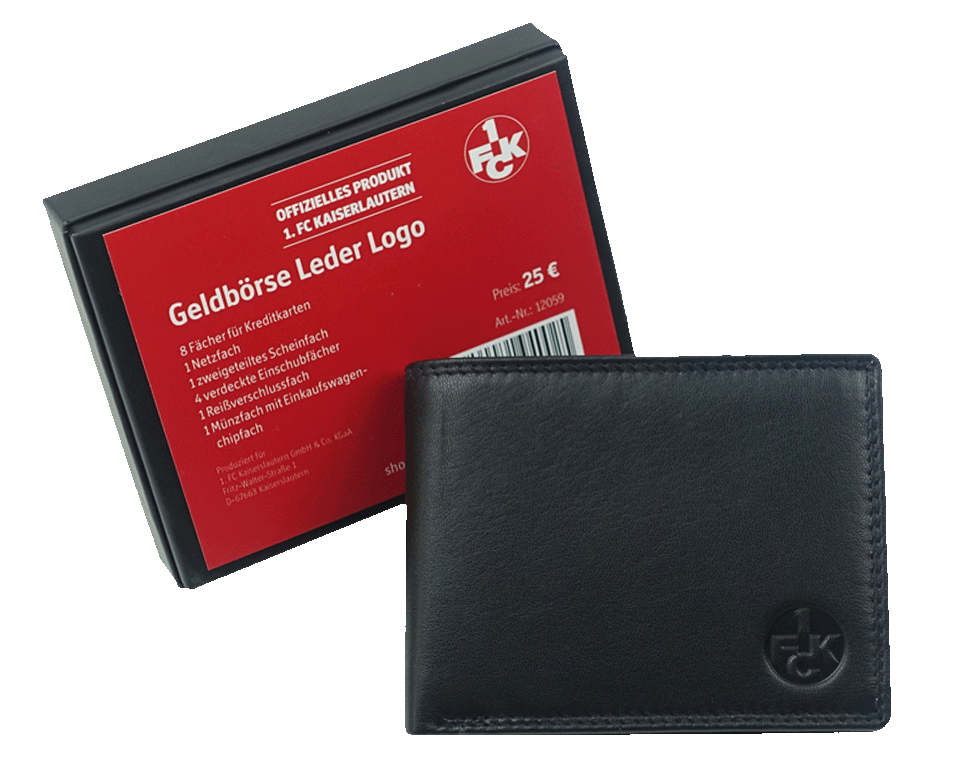 Geldbeutel Leder Logo 