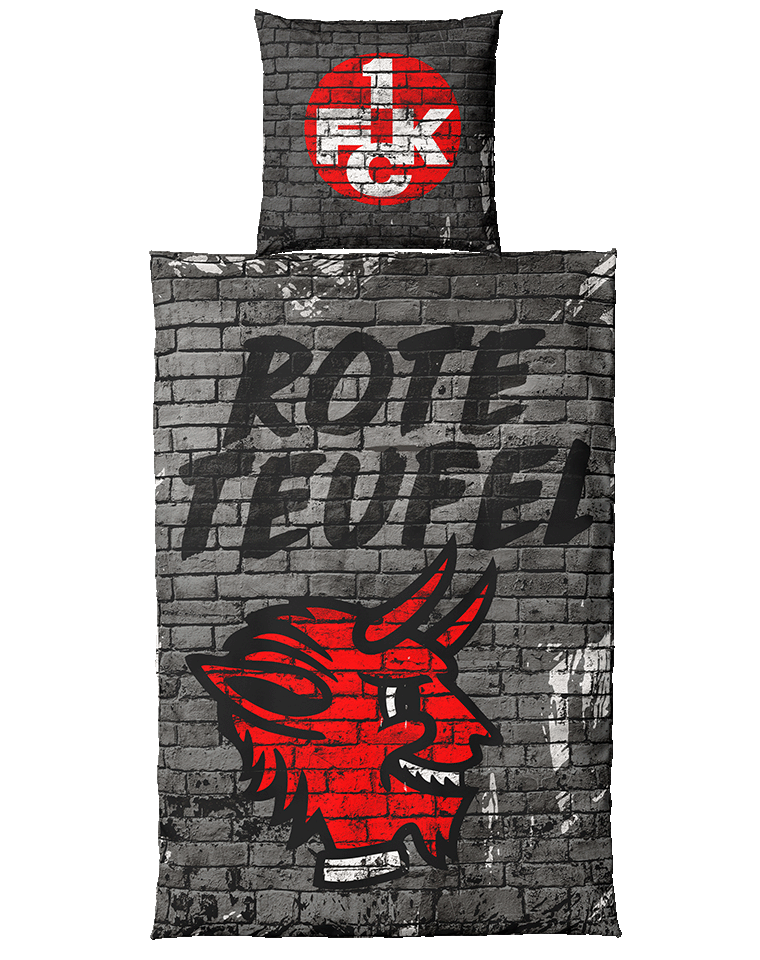 Bettwäsche Mauer/Teufel schwarz