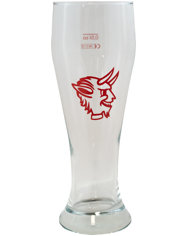 Weizenglas Teufelskopf rot