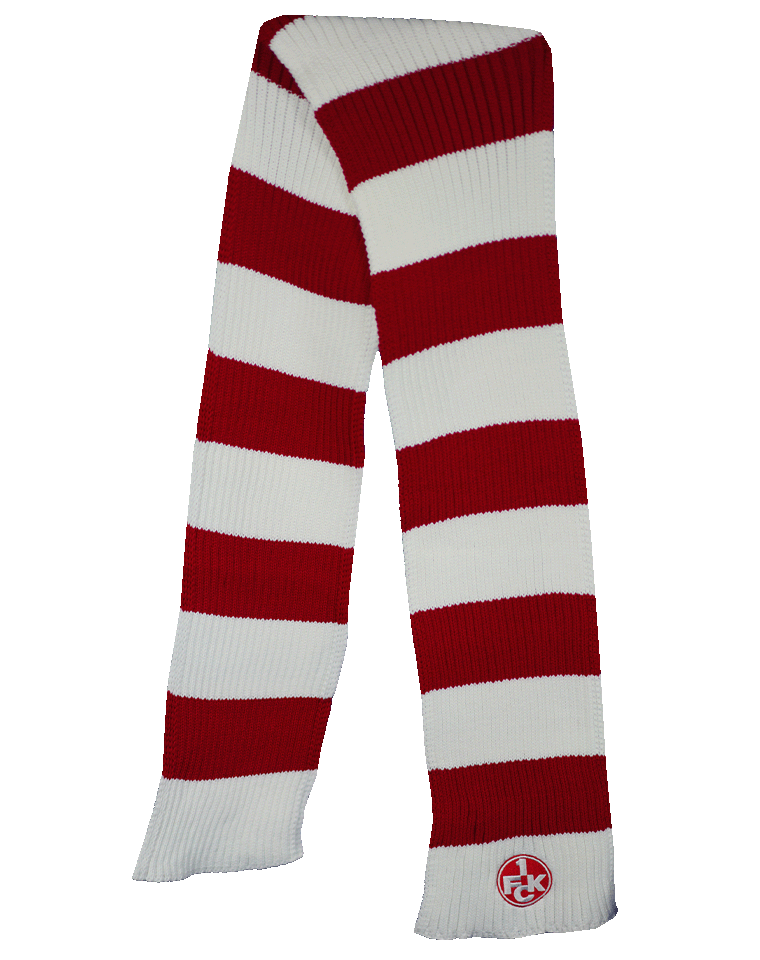 Strickschal rot/weiß