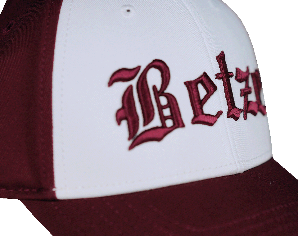 Cap Betze bordeaux / weiß