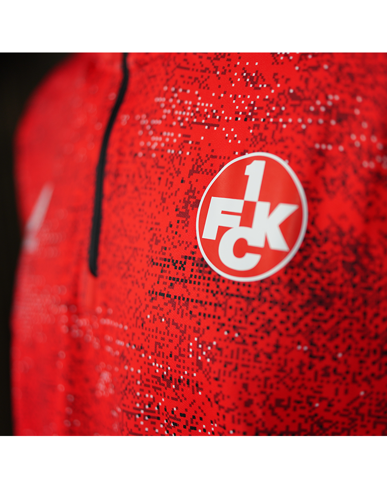 Trainingstop 1/4-Zipper 24/25 rot meliert 3XL