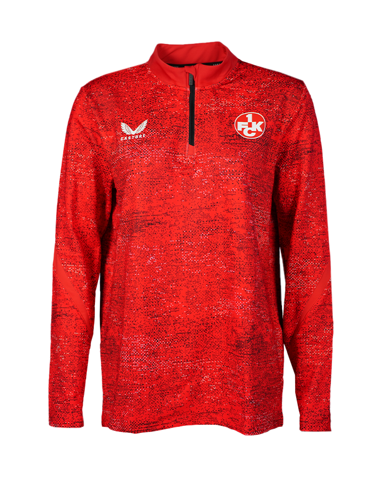 Trainingstop 1/4-Zipper 24/25 rot meliert